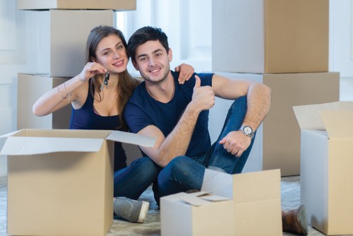 Moving house support in Kingston Upon Thames with boxes and furniture