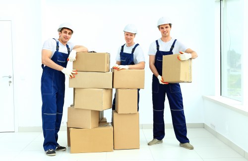 Van loading safety and staff carrying items carefully