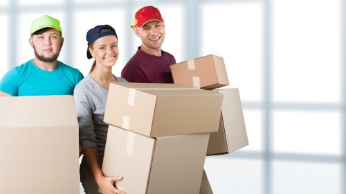 Packed household items prepared for a flat move in Kingston upon Thames
