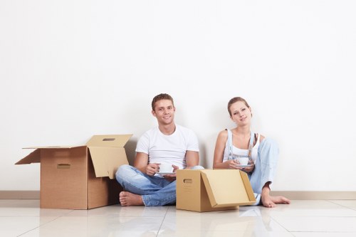 Loading a removals van with furniture for a Kingston move