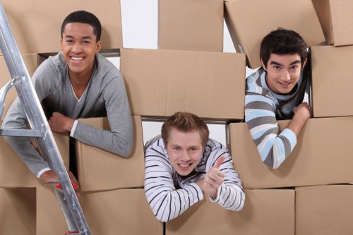 Protective gloves and safety gear used during van removals
