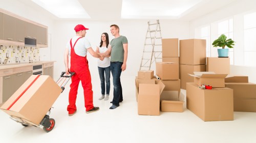 Loading a moving truck for a Kingston Upon Thames relocation