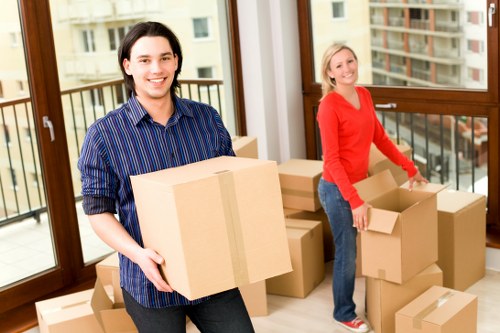 Local movers handling student belongings in a Kingston flat